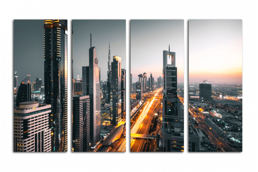 Модульная картина Ночной Дубай